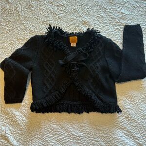 Black mini cardigan